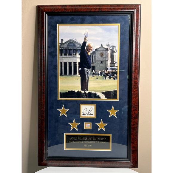 RARE PSA/DNA ARNOLD PALMER Signed Autograph LAST BRITISH OPEN Matted and FRAMED - Picture 1 of 7